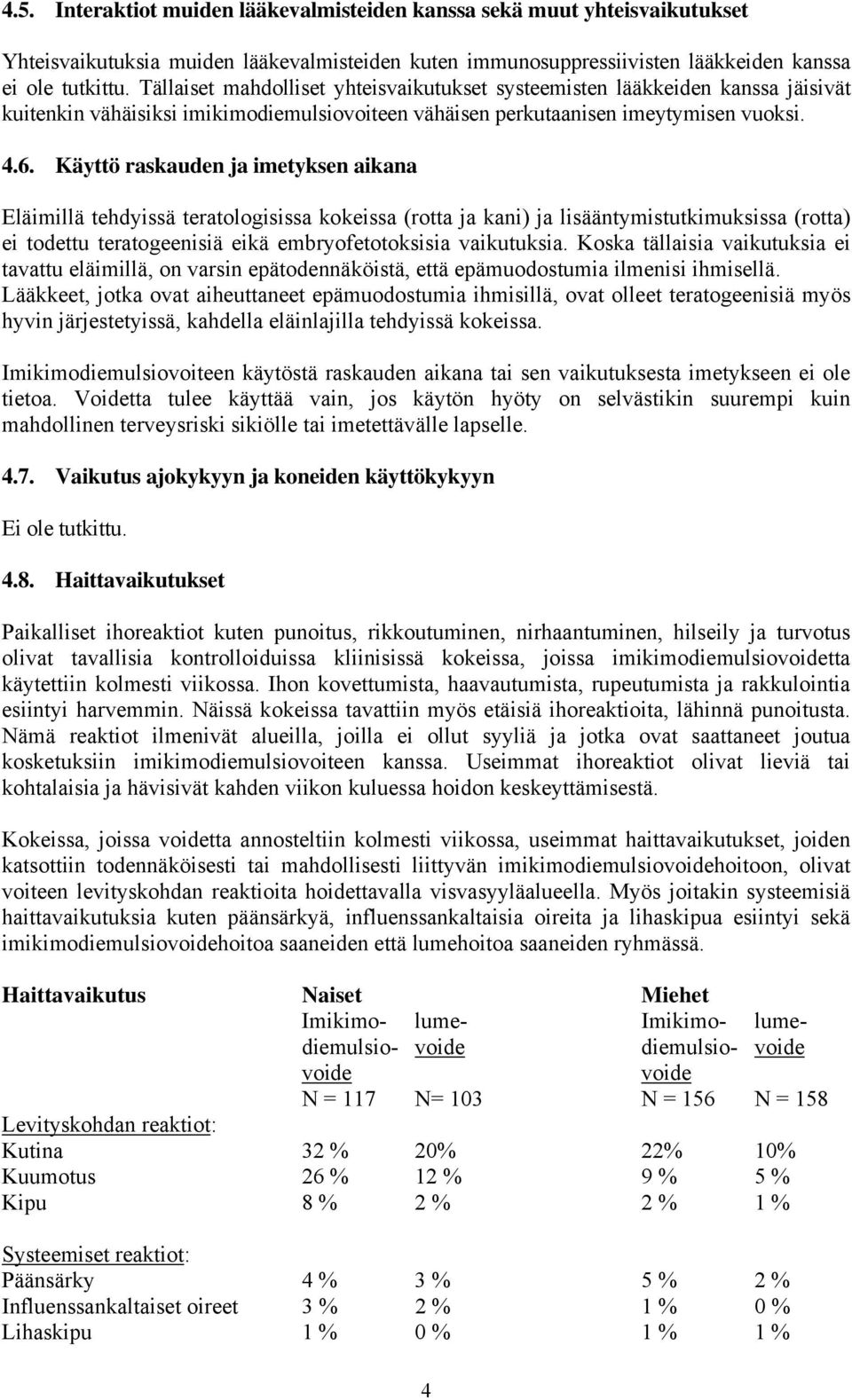 Käyttö raskauden ja imetyksen aikana Eläimillä tehdyissä teratologisissa kokeissa (rotta ja kani) ja lisääntymistutkimuksissa (rotta) ei todettu teratogeenisiä eikä embryofetotoksisia vaikutuksia.