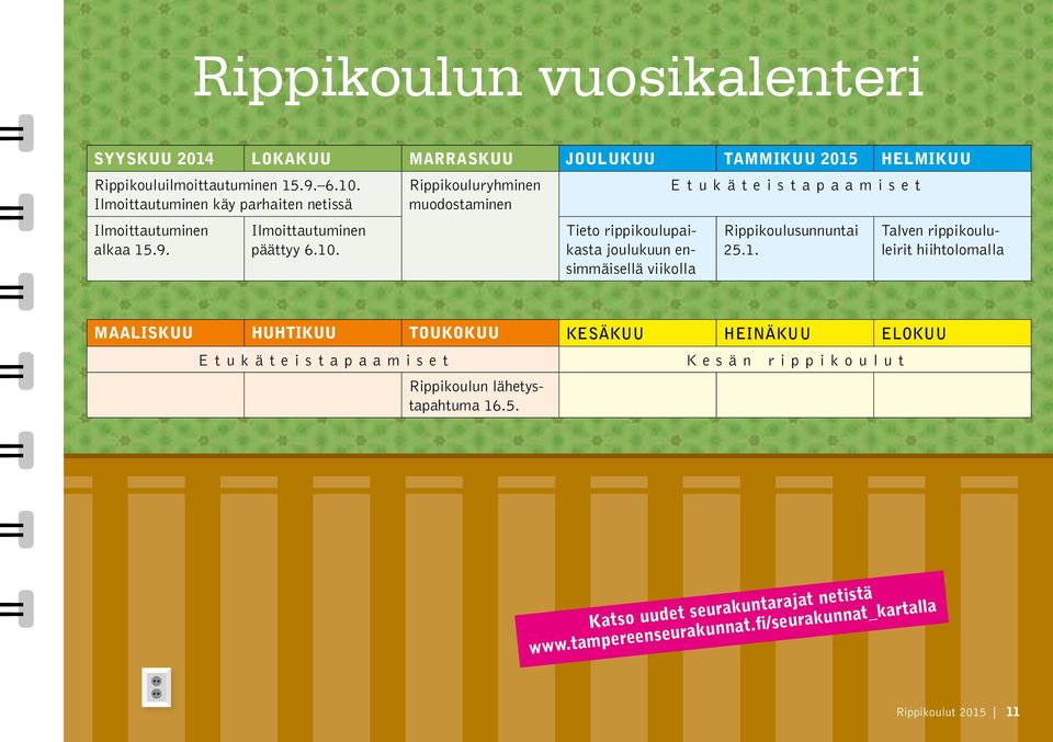 Tieto rippikoulupaikasta joulukuun ensimmäisellä viikolla Rippikoulusunnuntai 25.1.