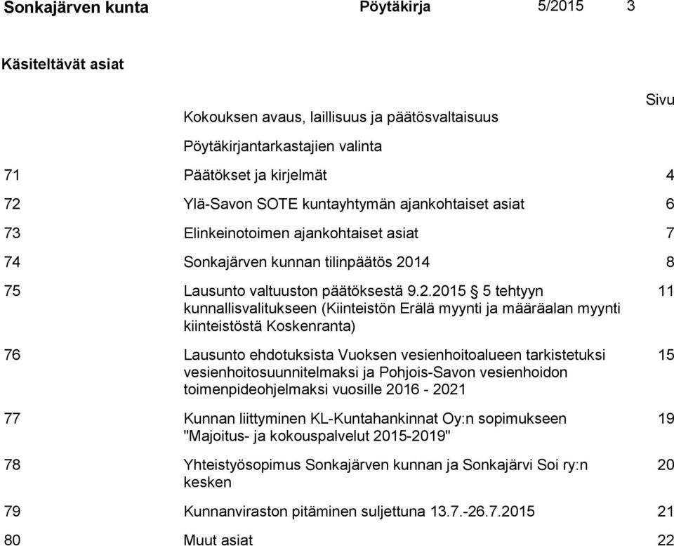 14 8 75 Lausunto valtuuston päätöksestä 9.2.