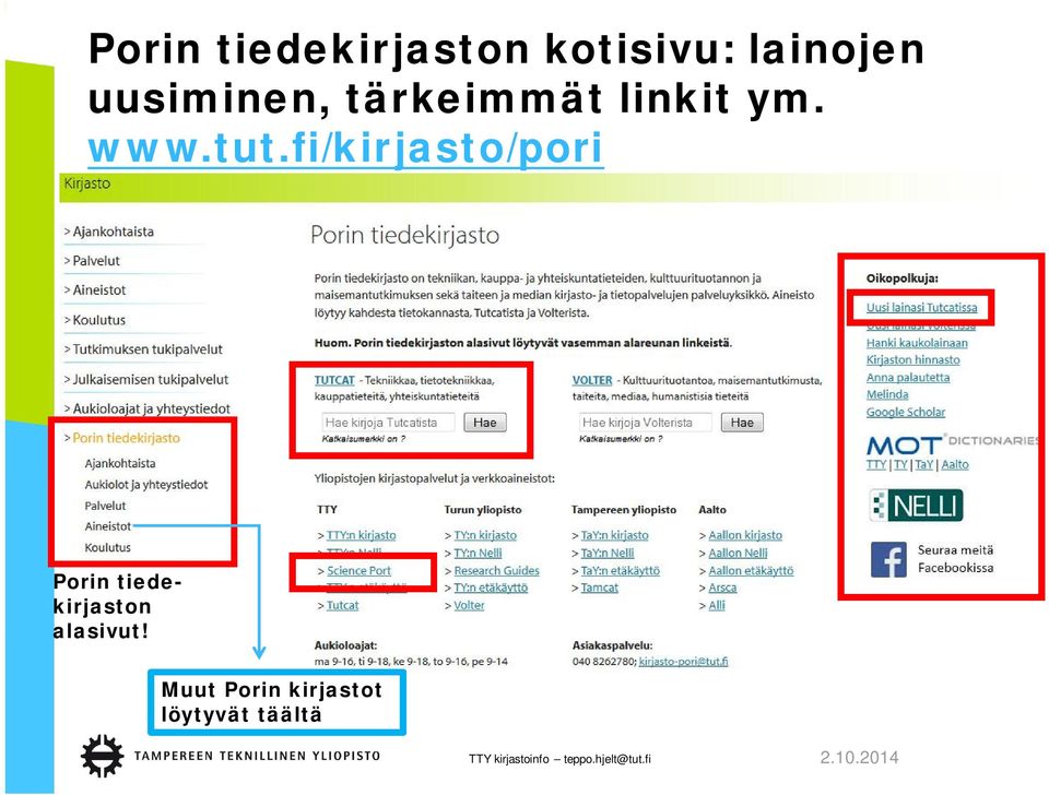 fi/kirjasto/pori Porin tiedekirjaston