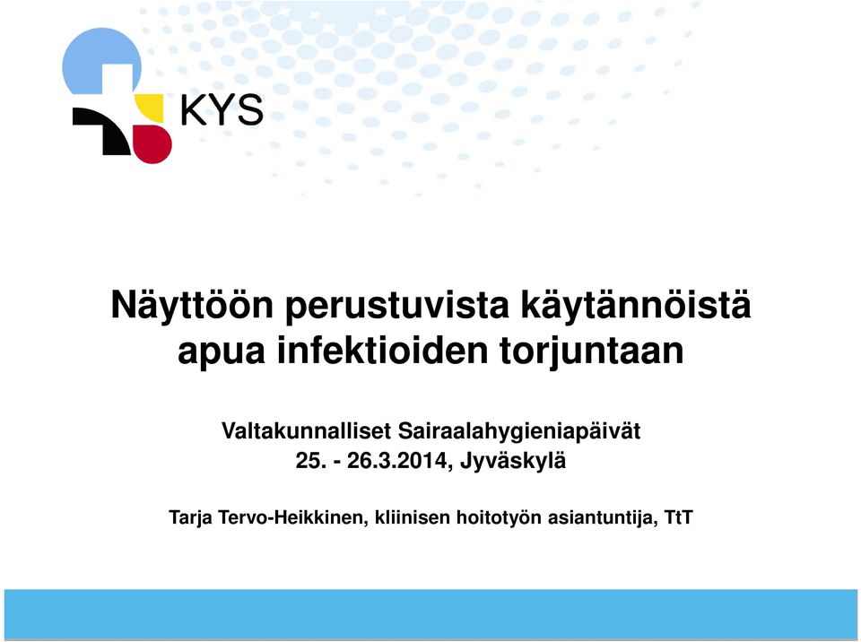 Sairaalahygieniapäivät 25. - 26.3.