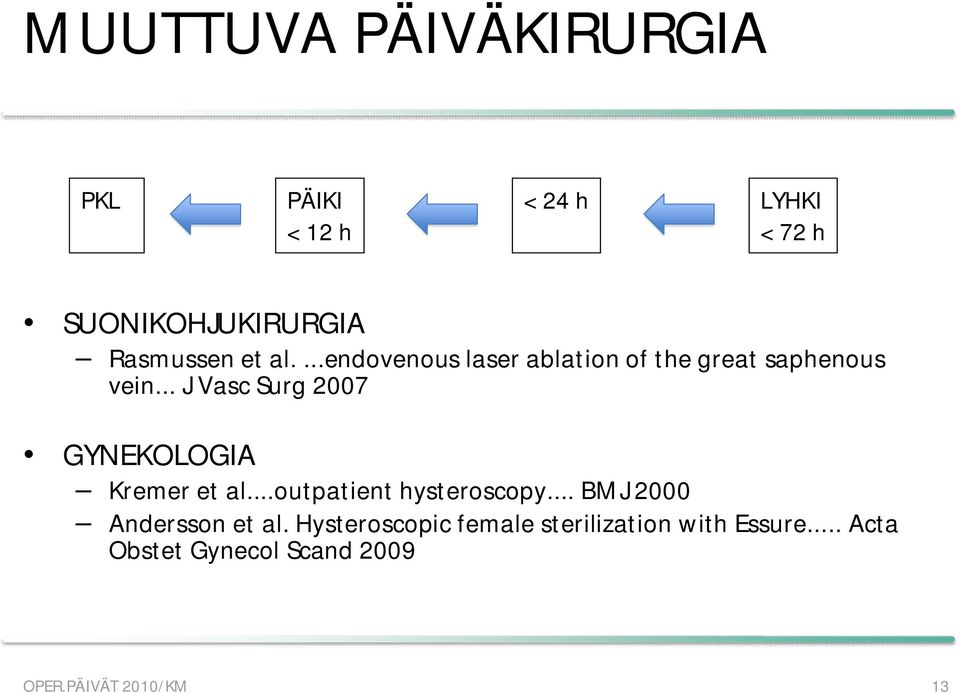 .. J Vasc Surg 2007 GYNEKOLOGIA Kremer et al...outpatient hysteroscopy.