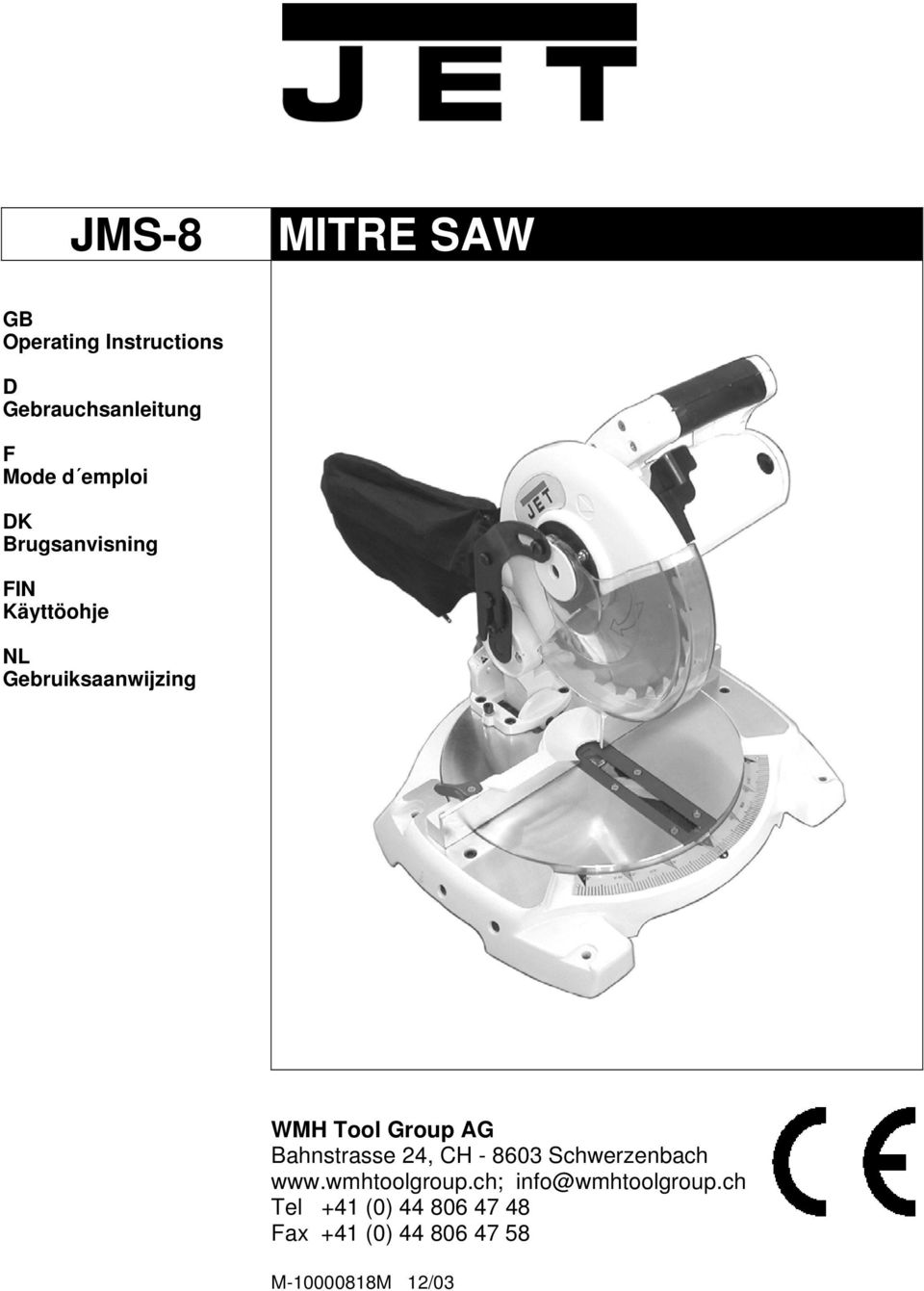 Group AG Bahnstrasse 24, CH - 8603 Schwerzenbach www.wmhtoolgroup.