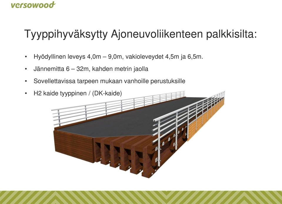 Jännemitta 6 32m, kahden metrin jaolla Sovellettavissa
