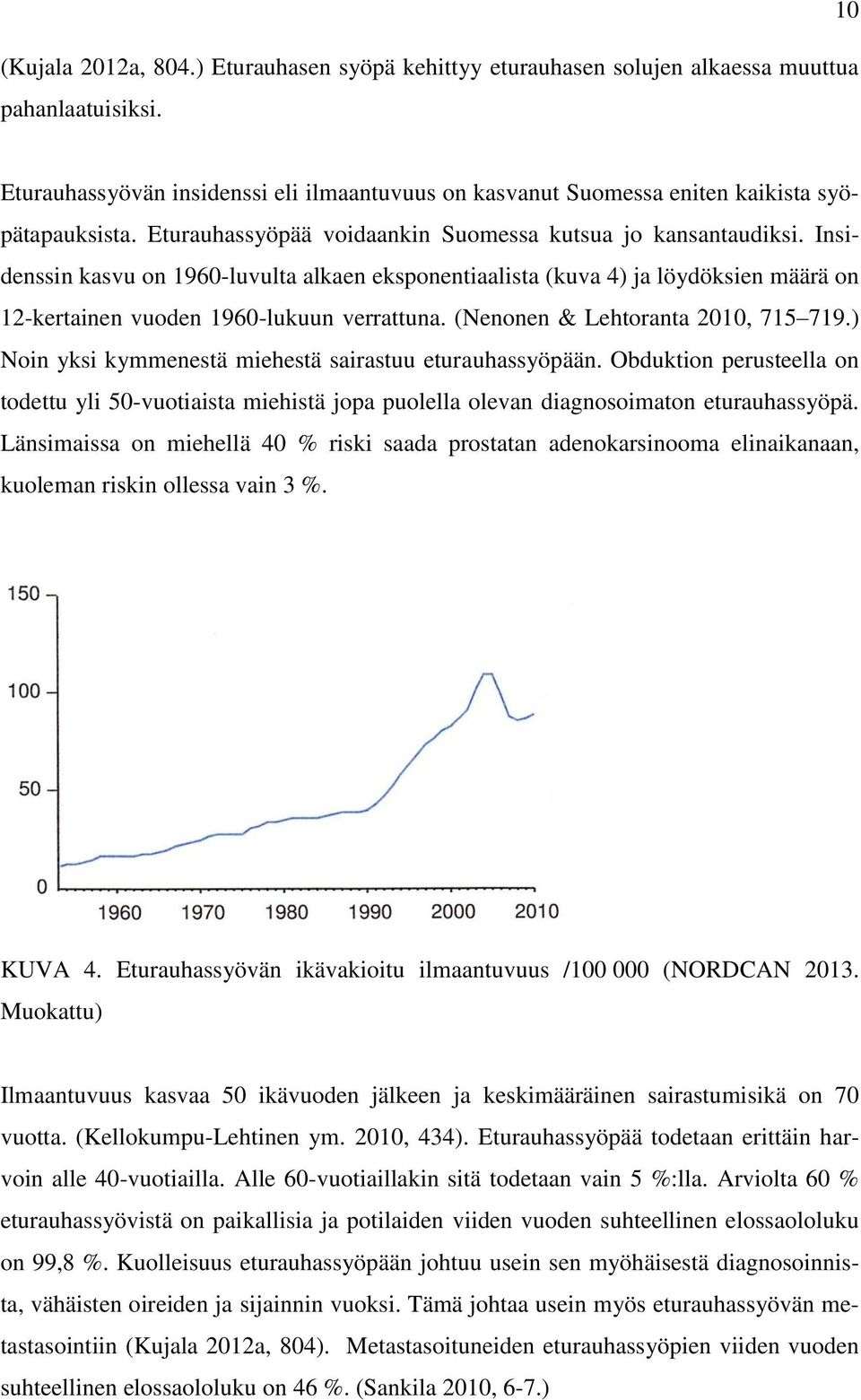 Insidenssin kasvu on 1960-luvulta alkaen eksponentiaalista (kuva 4) ja löydöksien määrä on 12-kertainen vuoden 1960-lukuun verrattuna. (Nenonen & Lehtoranta 2010, 715 719.