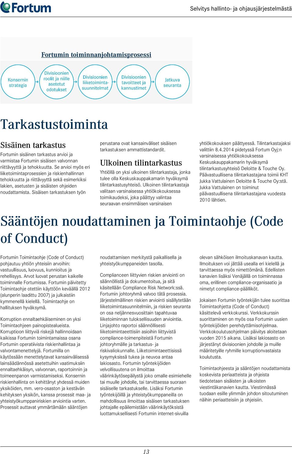Sisäisen tarkastuksen työn perustana ovat kansainväliset sisäisen tarkastuksen ammattistandardit.