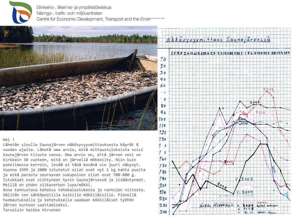 Vuonna 1999 ja 2000 istutetut siiat ovat nyt 2 kg kahta puolta ja mikä parasta seuraavan sukupolven siiat ovat 700-800 g. Istukkaat ovat viihtyneet hyvin Saunajärvessä ja lisääntyneet.