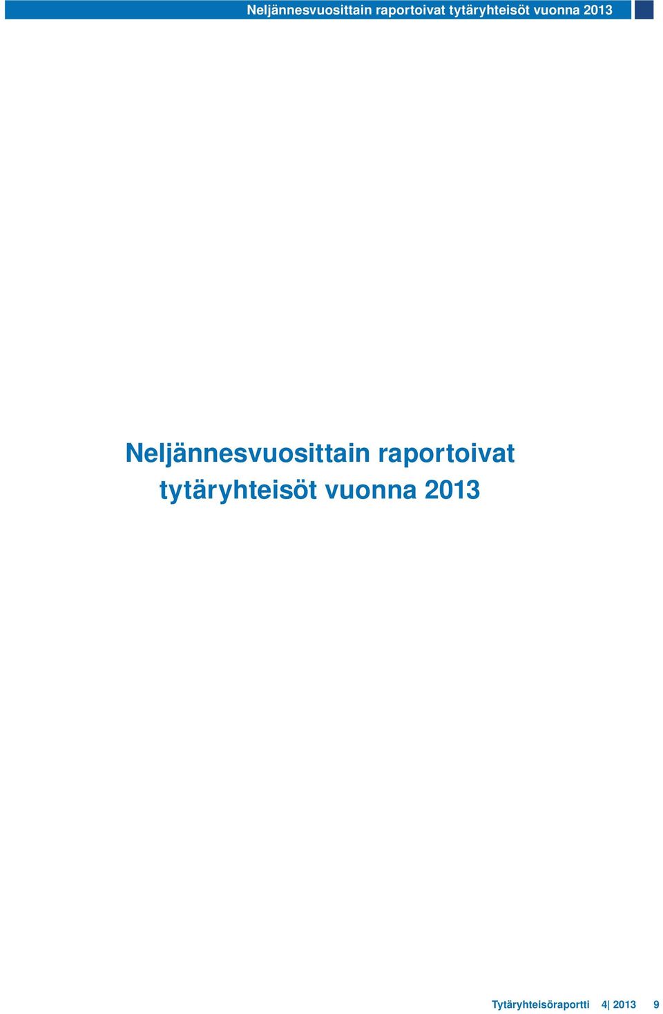 Tytäryhteisöraportti 4 2013 9