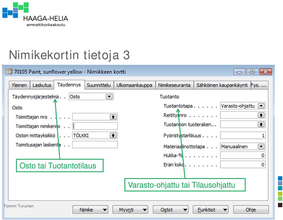 Tuotantotilaus