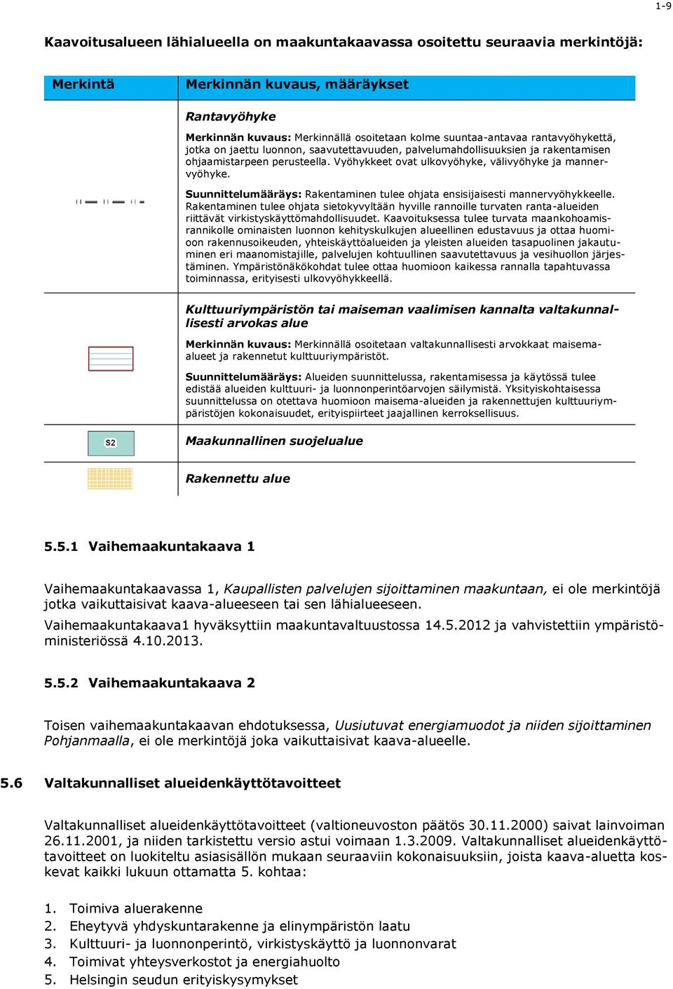 Suunnittelumääräys: Rakentaminen tulee ohjata ensisijaisesti mannervyöhykkeelle.