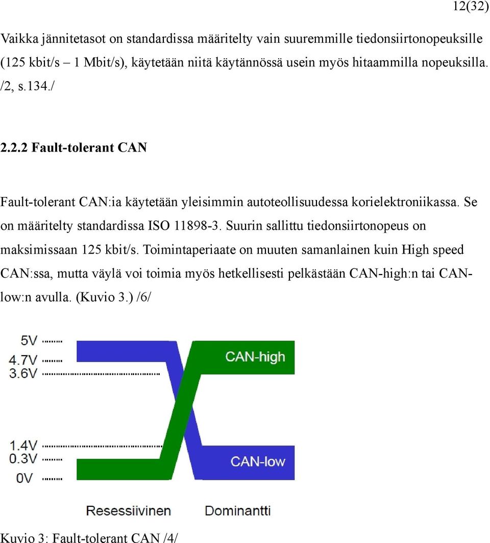 Se on määritelty standardissa ISO 11898-3. Suurin sallittu tiedonsiirtonopeus on maksimissaan 125 kbit/s.