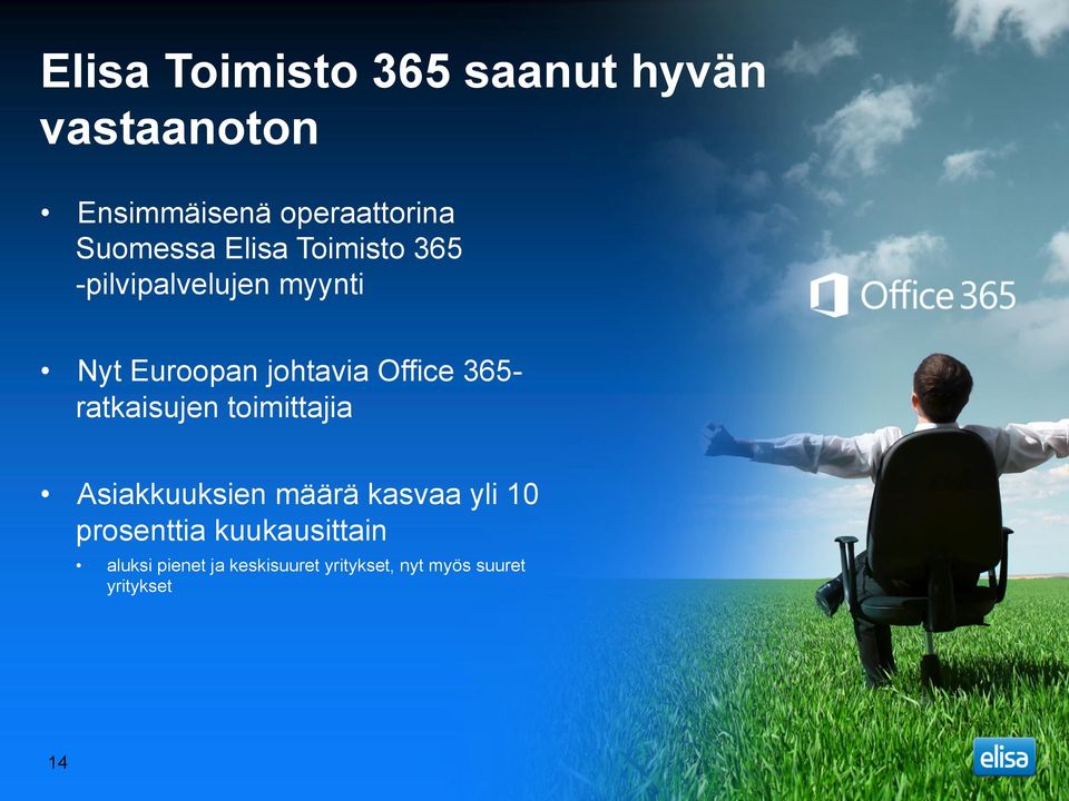 Office 365ratkaisujen toimittajia Asiakkuuksien määrä kasvaa yli 10