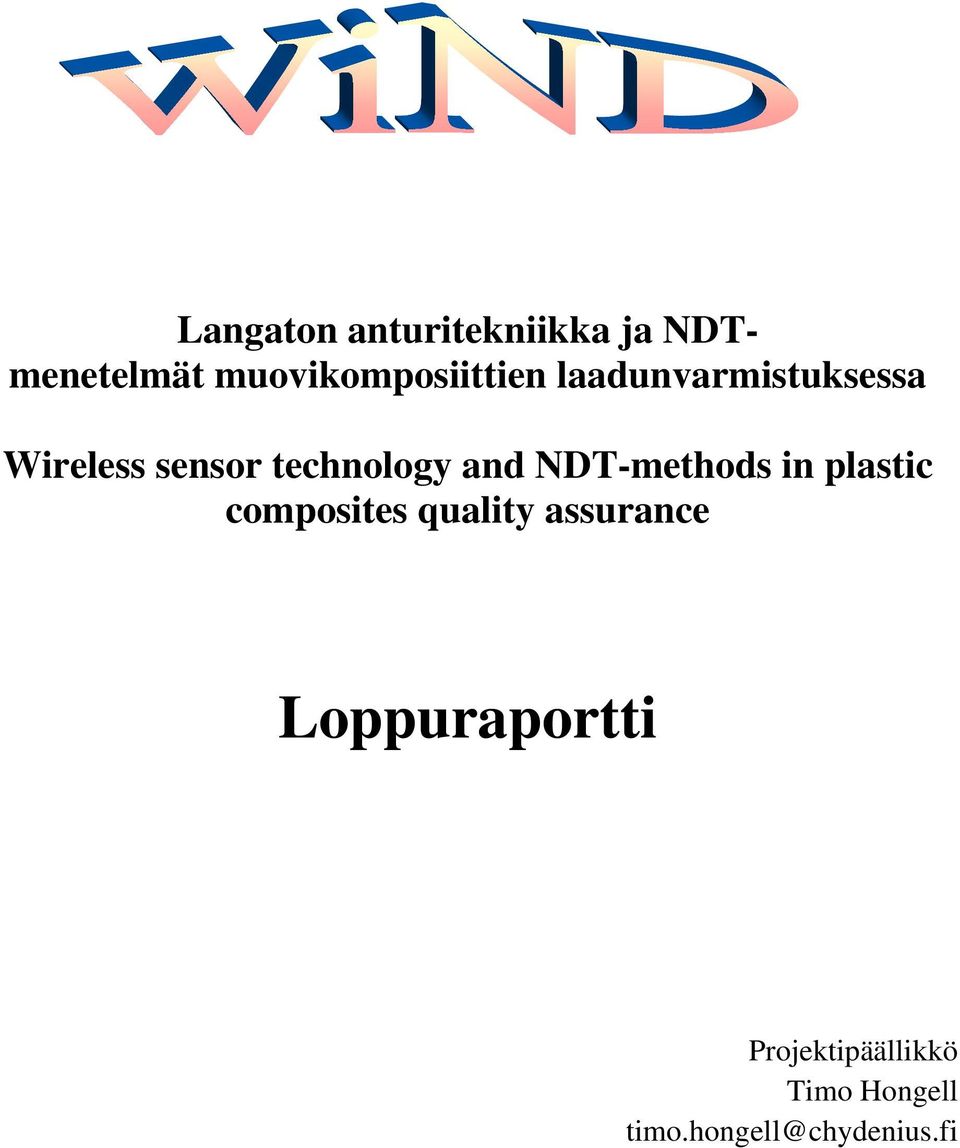 technology and NDT-methods in plastic composites quality