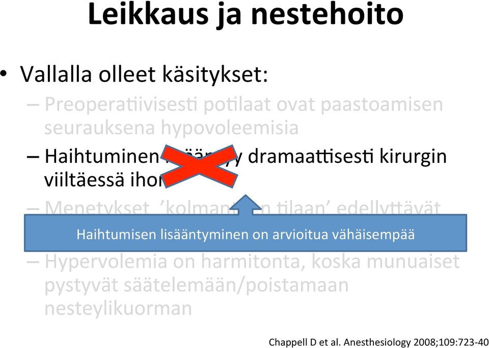 edellyrävät reilua Haihtumisen täyröä lisääntyminen on arvioitua vähäisempää Hypervolemia on harmitonta,