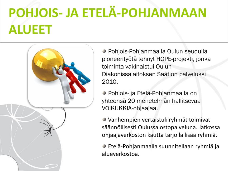 Pohjois- ja Etelä-Pohjanmaalla on yhteensä 20 menetelmän hallitsevaa VOIKUKKIA-ohjaajaa.