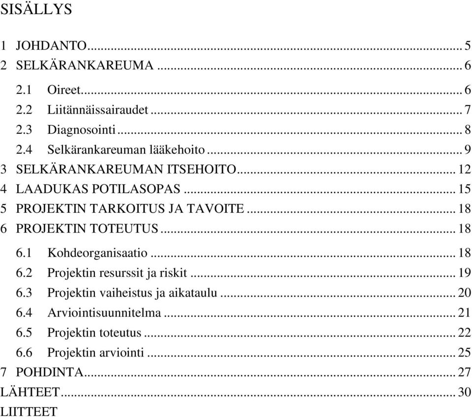 .. 18 6 PROJEKTIN TOTEUTUS... 18 6.1 Kohdeorganisaatio... 18 6.2 Projektin resurssit ja riskit... 19 6.