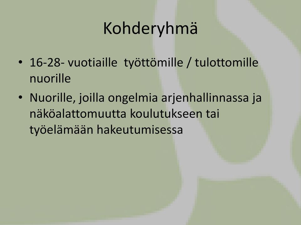 ongelmia arjenhallinnassa ja