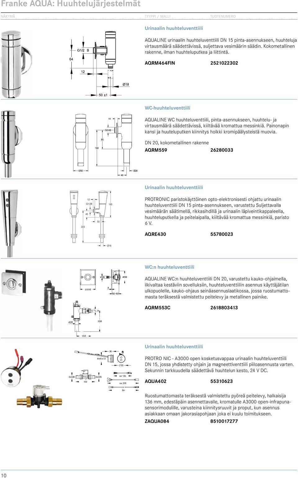 AQRM464FIN 2521022302 WC-huuhteluventtiili AQUALINE WC huuhteluventtiili, pinta-asennukseen, huuhtelu- ja virtausmäärä säädettävissä, kiiltävää kromattua messinkiä.