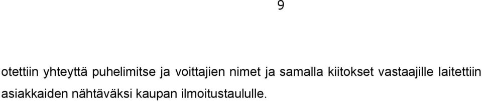 kiitokset vastaajille laitettiin