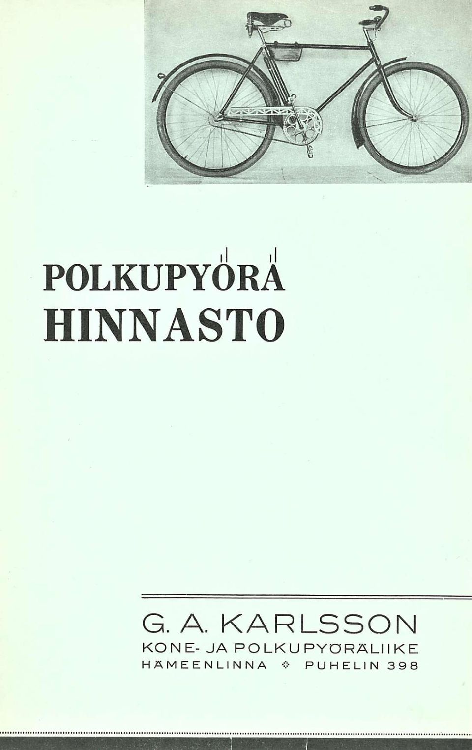 JA POLKUPYORÄLIIKE