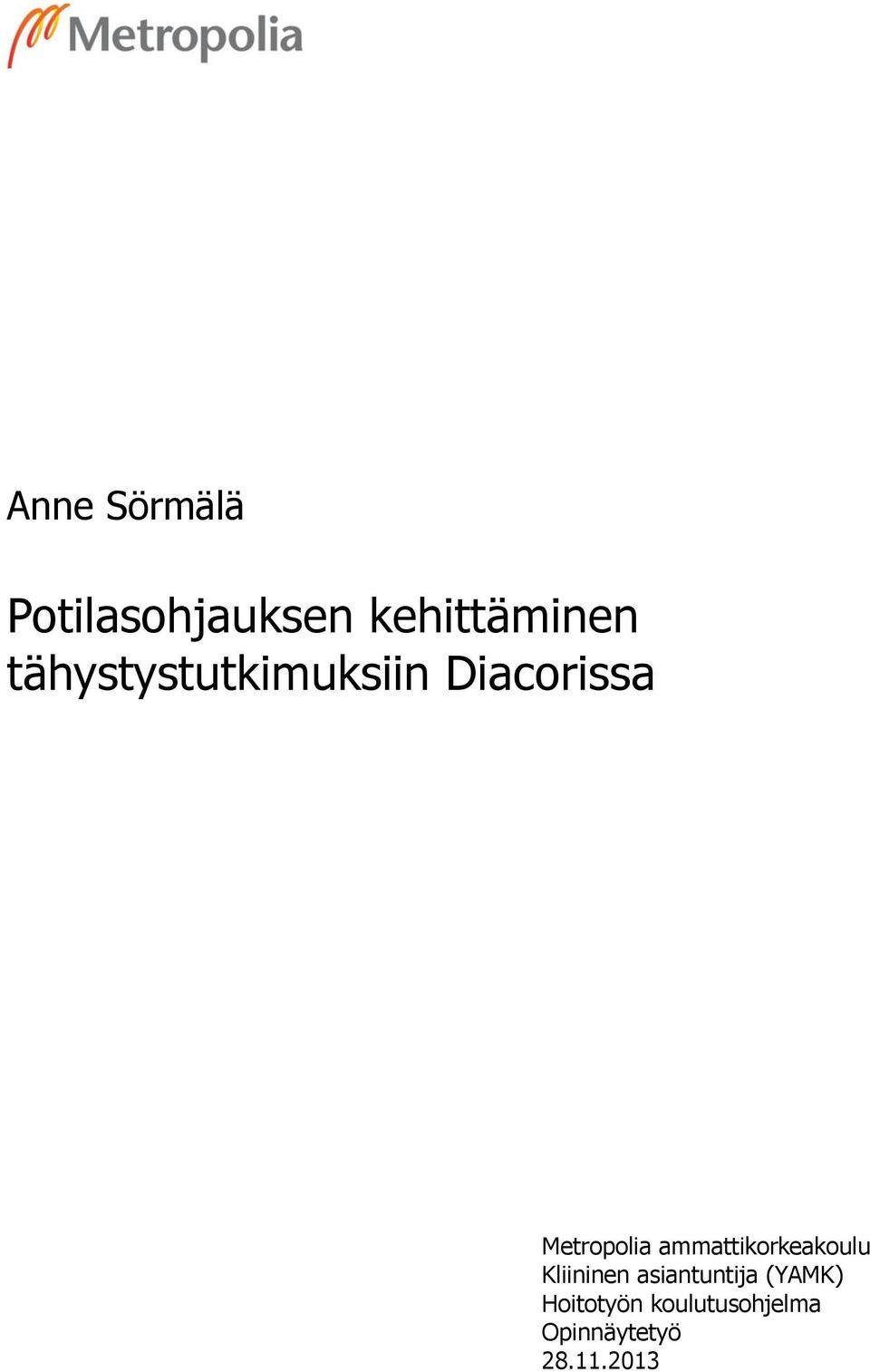 ammattikorkeakoulu Kliininen asiantuntija