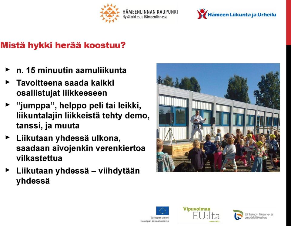jumppa, helppo peli tai leikki, liikuntalajin liikkeistä tehty demo,