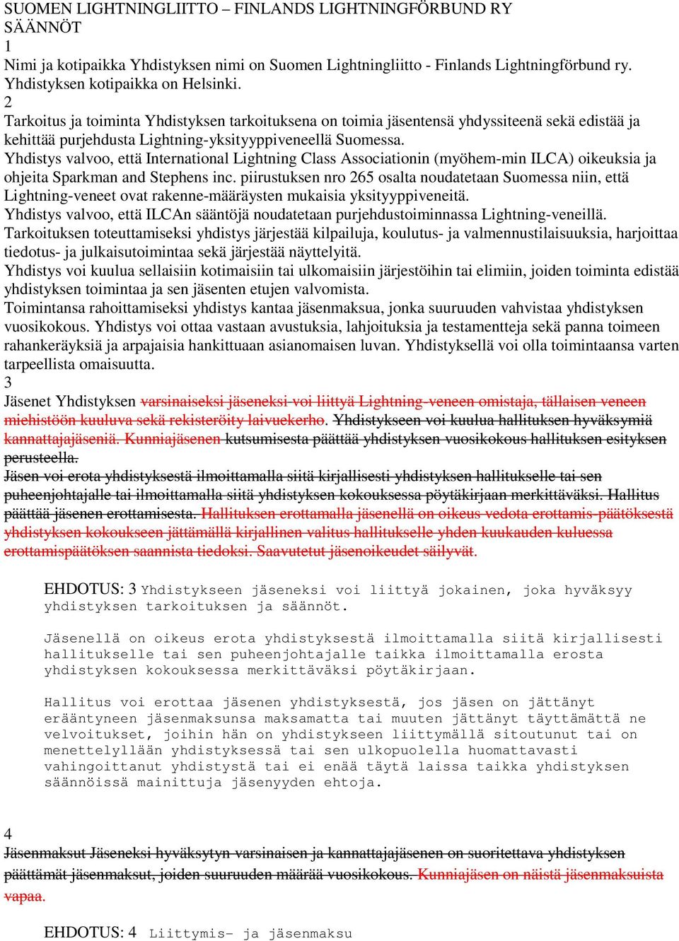 Yhdistys valvoo, että International Lightning Class Associationin (myöhem-min ILCA) oikeuksia ja ohjeita Sparkman and Stephens inc.