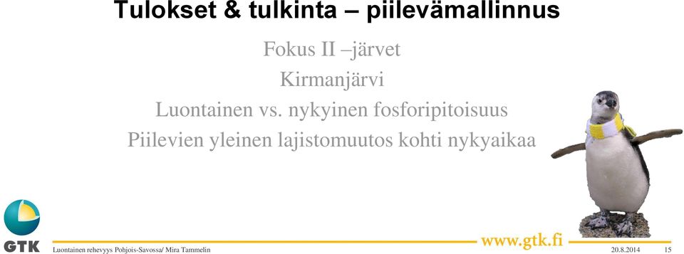 nykyinen fosforipitoisuus Piilevien