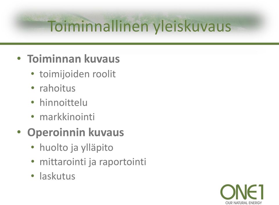 hinnoittelu markkinointi Operoinnin kuvaus