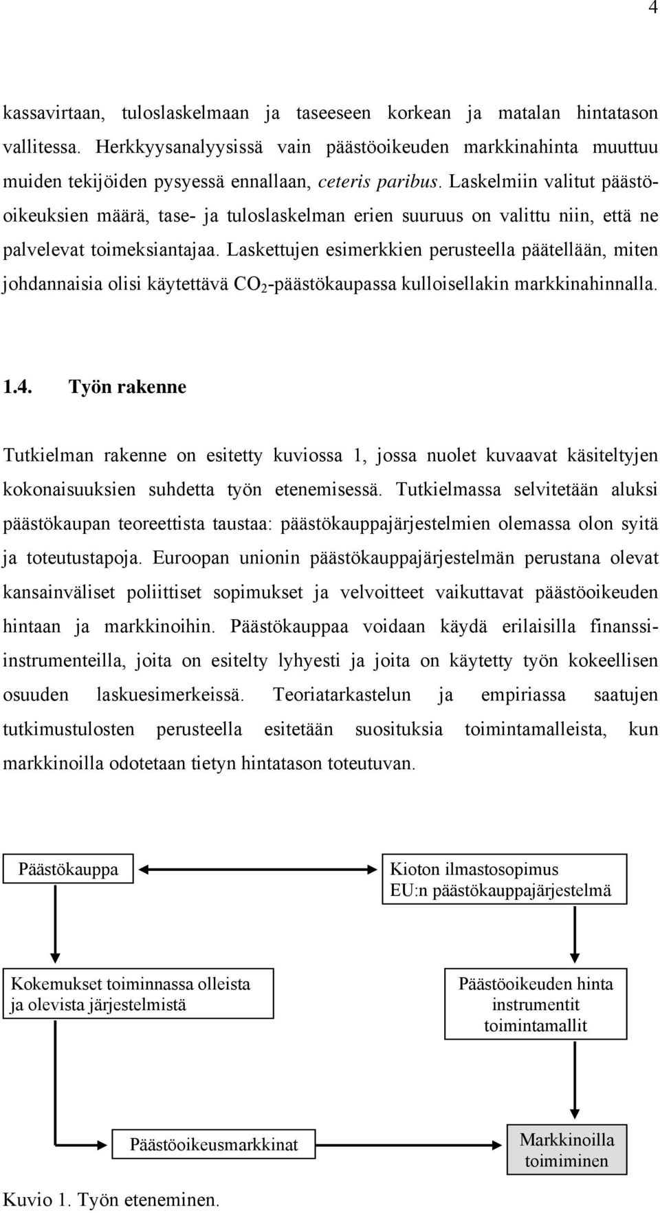 Laskelmiin valitut päästöoikeuksien määrä, tase- ja tuloslaskelman erien suuruus on valittu niin, että ne palvelevat toimeksiantajaa.