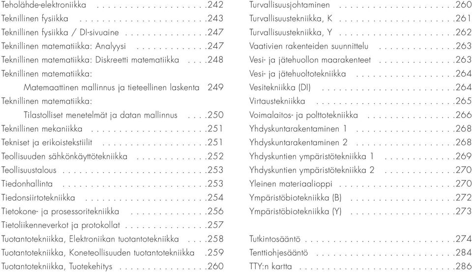 ...248 Teknillinen matematiikka: Matemaattinen mallinnus ja tieteellinen laskenta 249 Teknillinen matematiikka: Tilastolliset menetelmät ja datan mallinnus....250 Teknillinen mekaniikka.