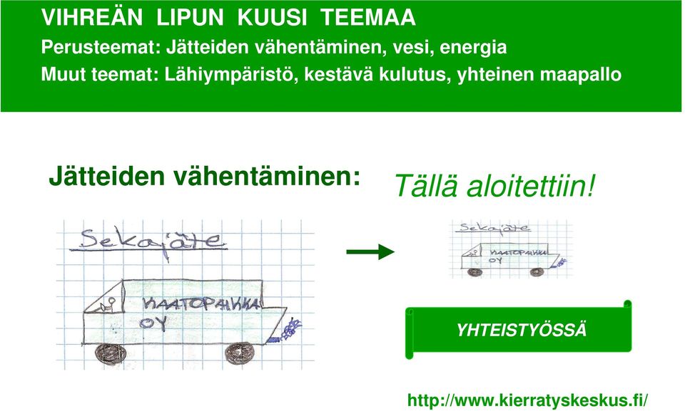 kestävä kulutus, yhteinen maapallo Jätteiden