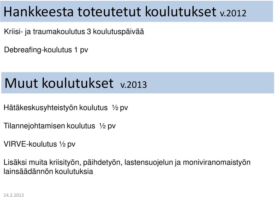 koulutukset v.