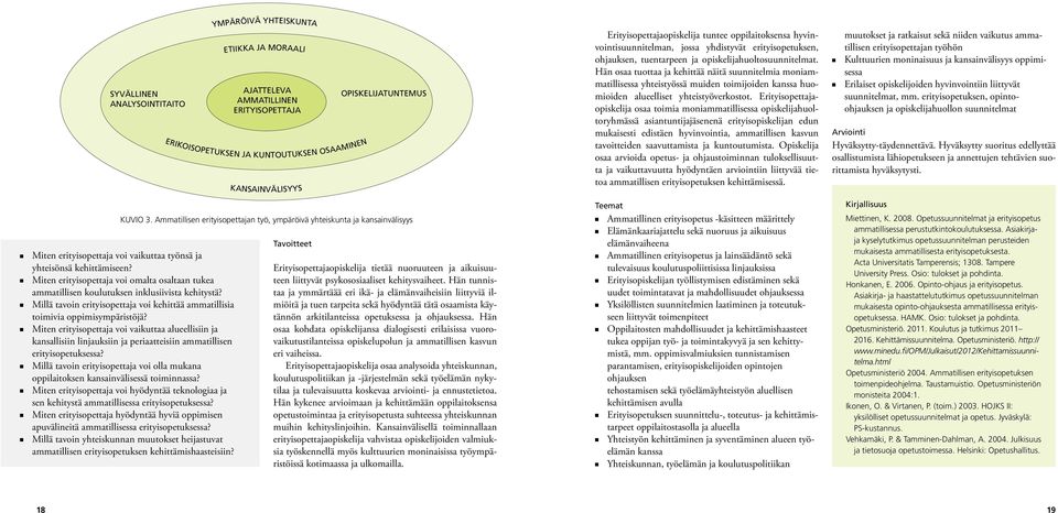 n Miten erityisopettaja voi vaikuttaa alueellisiin ja kansallisiin linjauksiin ja periaatteisiin ammatillisen erityisopetuksessa?