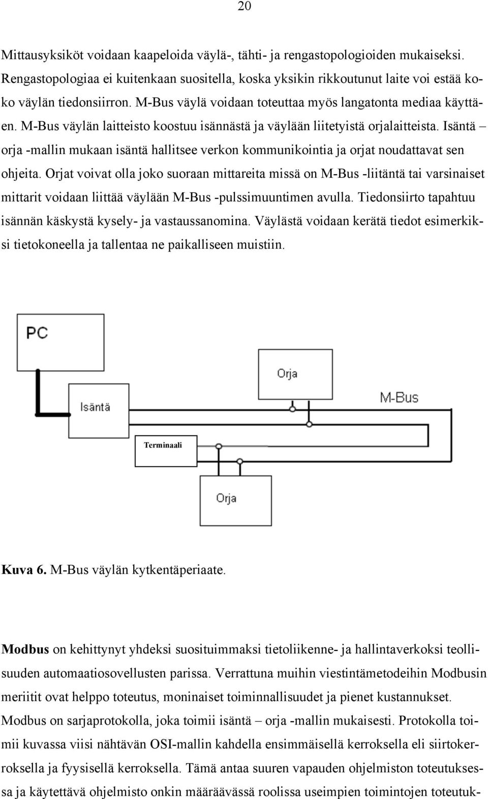 Isäntä orja -mallin mukaan isäntä hallitsee verkon kommunikointia ja orjat noudattavat sen ohjeita.