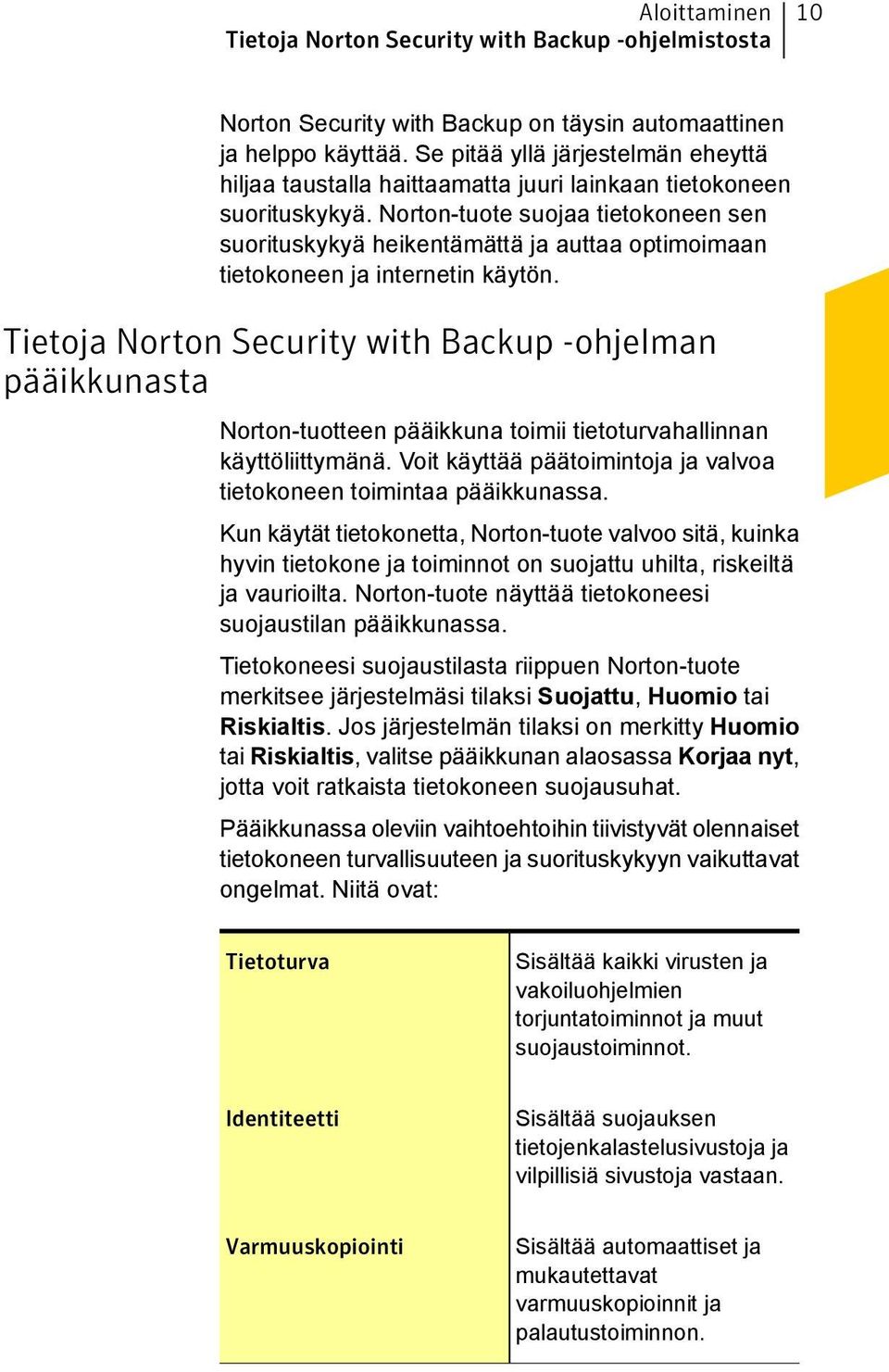 Norton-tuote suojaa tietokoneen sen suorituskykyä heikentämättä ja auttaa optimoimaan tietokoneen ja internetin käytön.