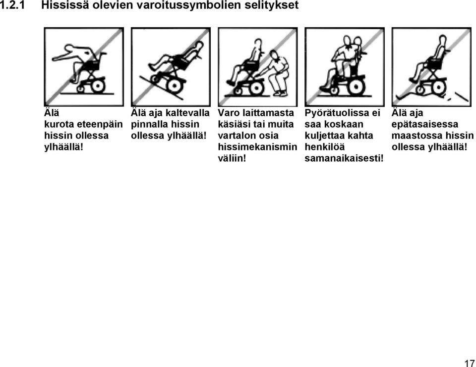 Varo laittamasta käsiäsi tai muita vartalon osia hissimekanismin väliin!