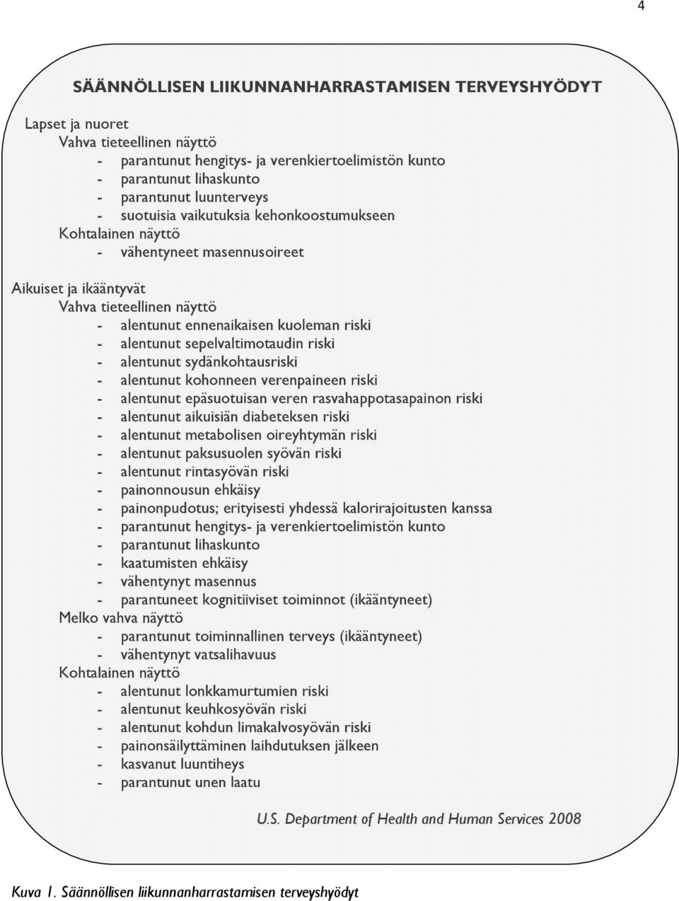 sepelvaltimotaudin riski - alentunut sydänkohtausriski - alentunut kohonneen verenpaineen riski - alentunut epäsuotuisan veren rasvahappotasapainon riski - alentunut aikuisiän diabeteksen riski -