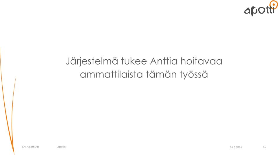 ammattilaista tämän