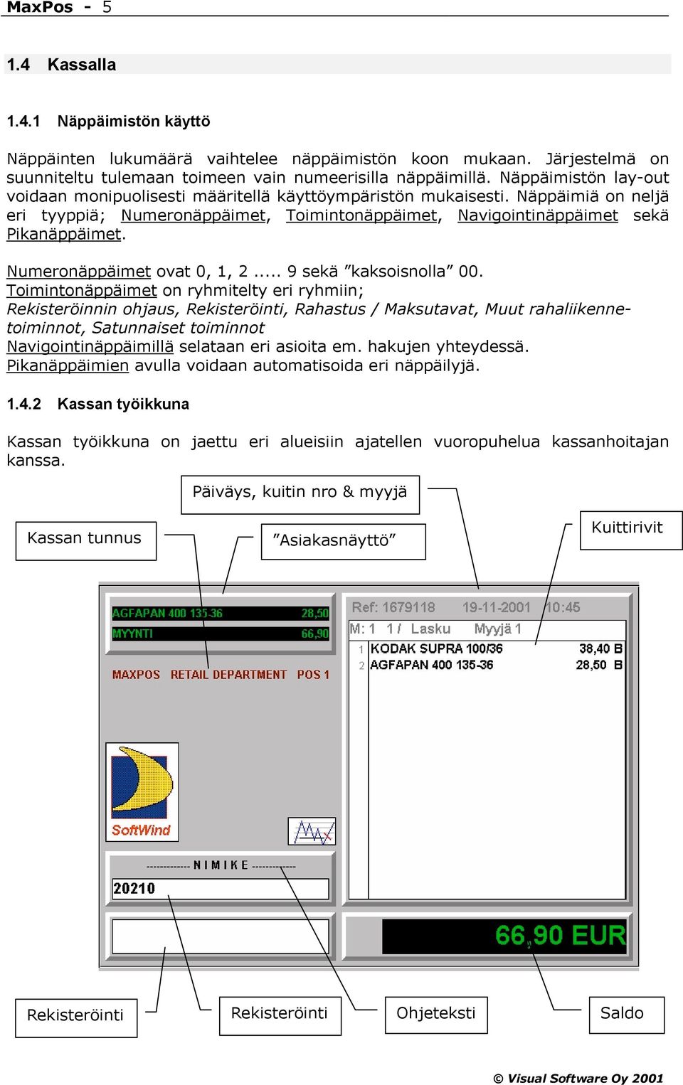 Numeronäppäimet ovat 0, 1, 2... 9 sekä kaksoisnolla 00.