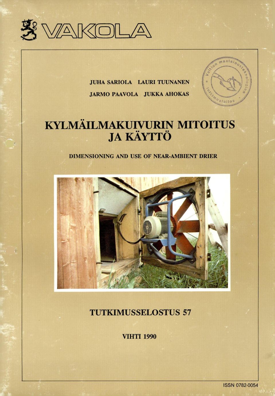 KÄYTTÖ DIMENSIONING AND USE OF NEAR-AMBIENT