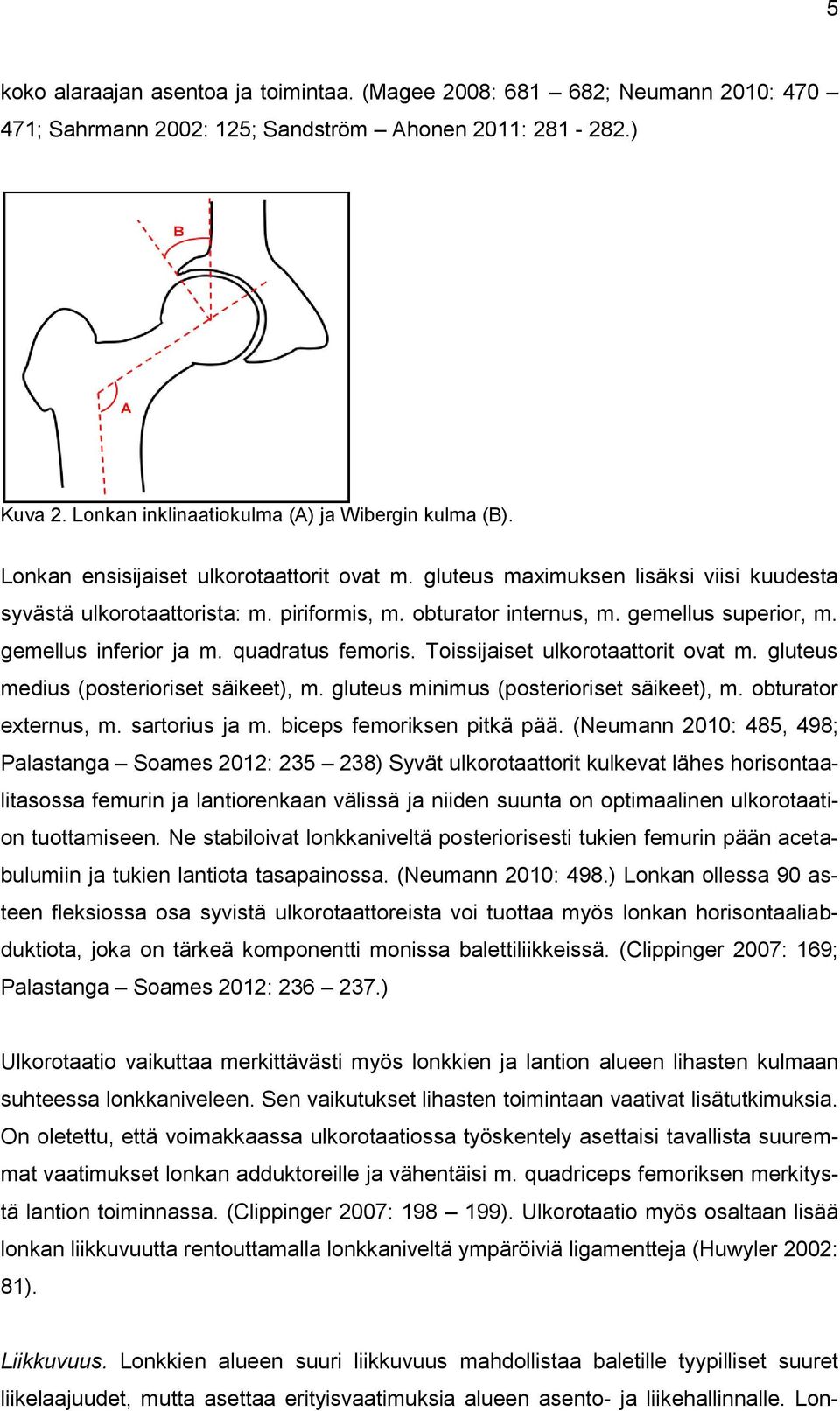 quadratus femoris. Toissijaiset ulkorotaattorit ovat m. gluteus medius (posterioriset säikeet), m. gluteus minimus (posterioriset säikeet), m. obturator externus, m. sartorius ja m.