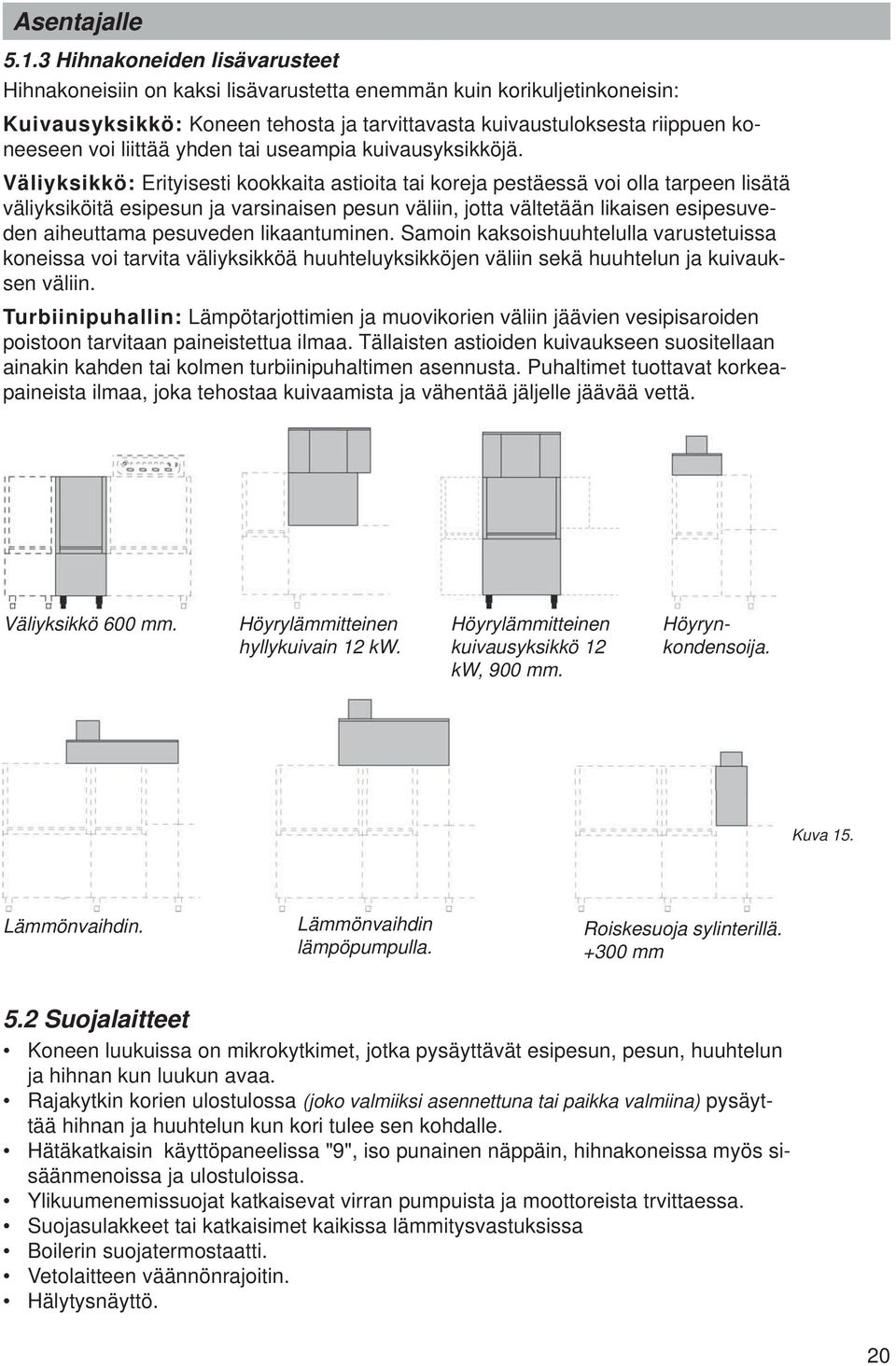 liittää yhden tai useampia kuivausyksikköjä.