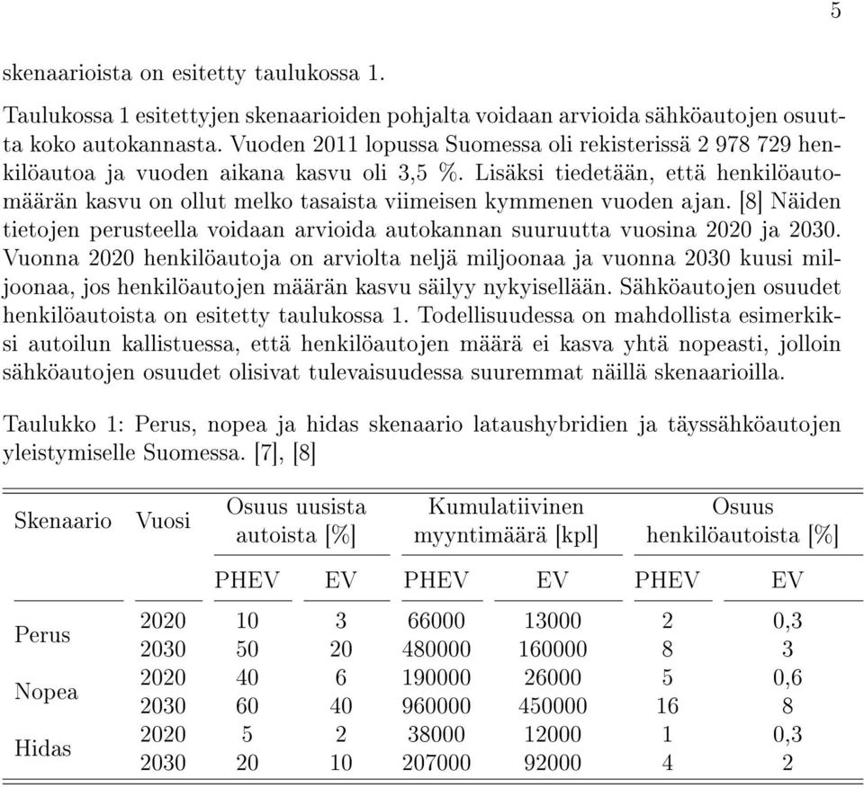 Lisäksi tiedetään, että henkilöautomäärän kasvu on ollut melko tasaista viimeisen kymmenen vuoden ajan. [8] Näiden tietojen perusteella voidaan arvioida autokannan suuruutta vuosina 2020 ja 2030.