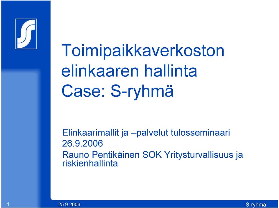 tulosseminaari 26.9.