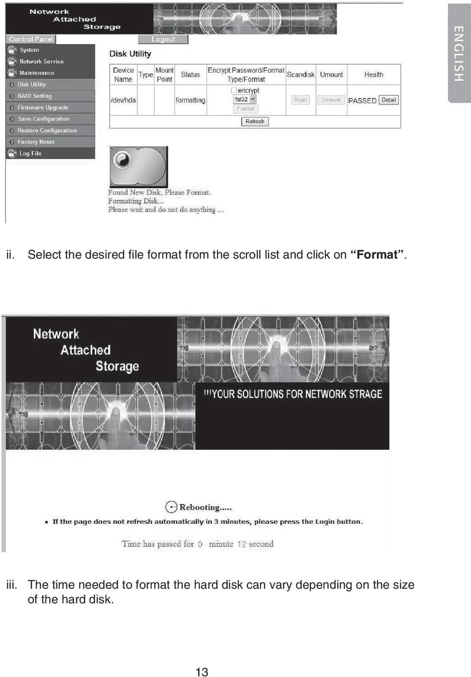 scroll list and click on Format. iii.