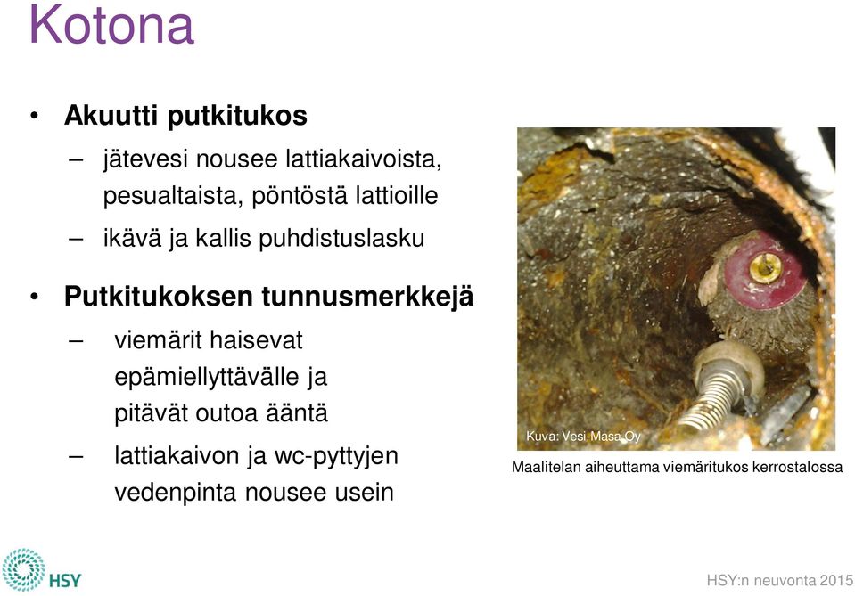 haisevat epämiellyttävälle ja pitävät outoa ääntä lattiakaivon ja wc-pyttyjen