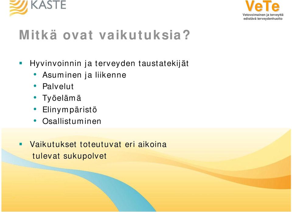 Asuminen ja liikenne Palvelut Työelämä