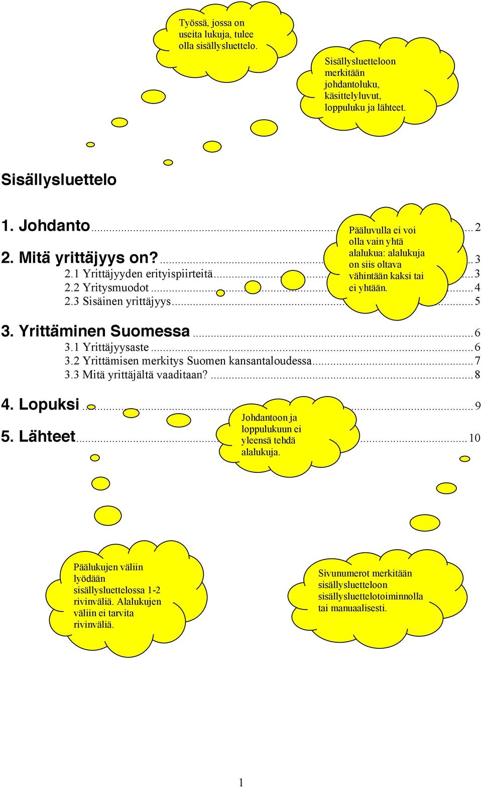 3 Sisäinen yrittäjyys... 5 3. Yrittäminen Suomessa... 6 3.1 Yrittäjyysaste... 6 3.2 Yrittämisen merkitys Suomen kansantaloudessa... 7 3.3 Mitä yrittäjältä vaaditaan?... 8 4. Lopuksi.