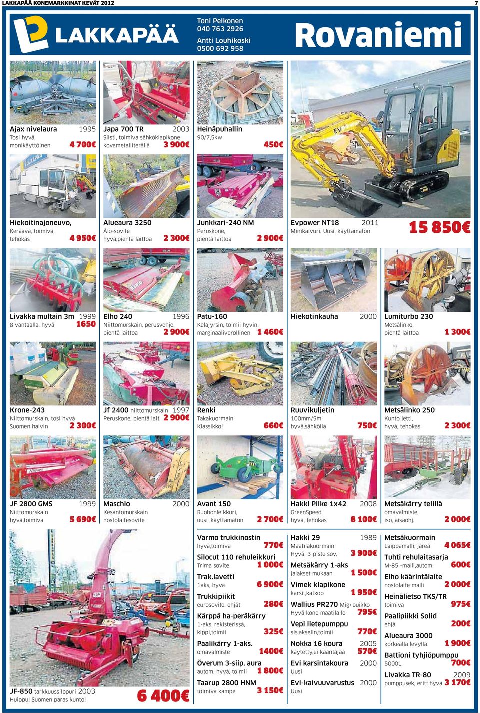 pientä laittoa 2 900 Evpower NT18 2011 Minikaivuri.